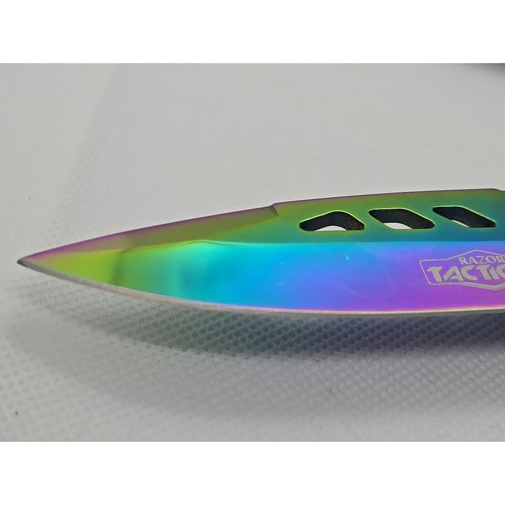 Razor Tactical RAINBOW Tracker Huntsman Spring Folding Pocket Assisted Knife - Picture 9 of 9